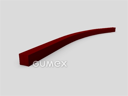 Silikónový profil štvorcový, 10x10mm, 60°ShA, -60°C/+250°C, červenohnedý